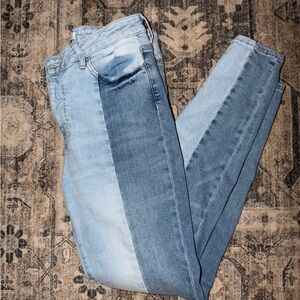 Two-Tone Blue Women Jeans